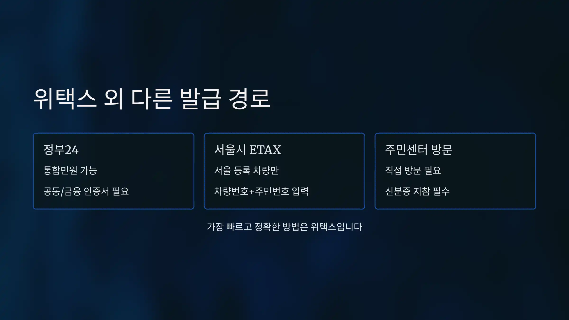위택스 외 다른 발급 경로는?