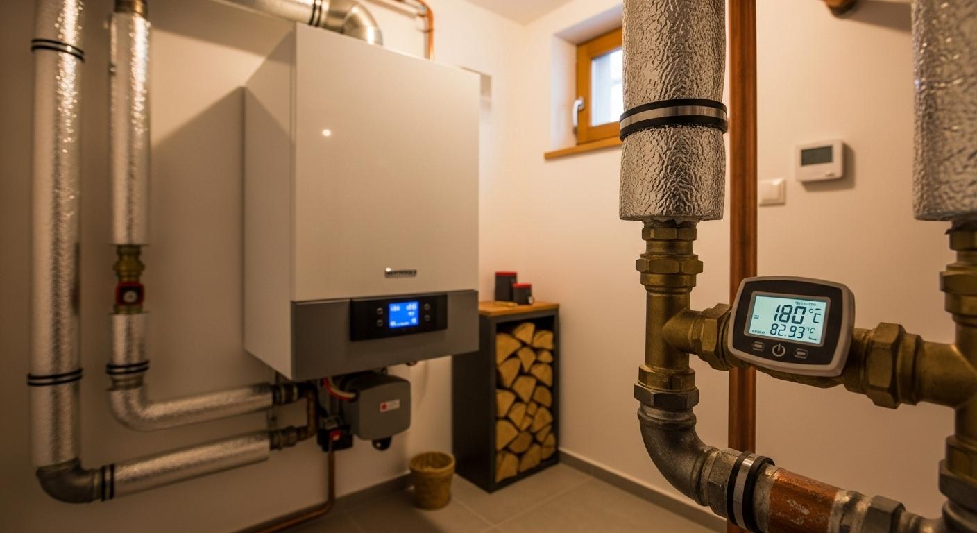 겨울 보일러 난방수 온도