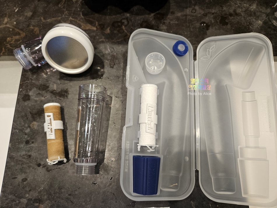 여행 필수품, 휴대용 여행용 듀벨 필터샤워기 솔직후기