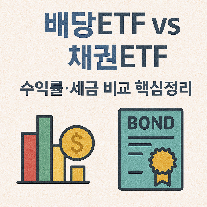 배당ETF와 채권ETF 수익률·세금 핵심 비교