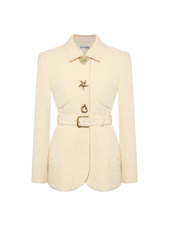 {자켓} 첫 번째 남자 54회 :: 함은정(오장미,마서린) / 메종웨스터 옐로우 트위드 자켓