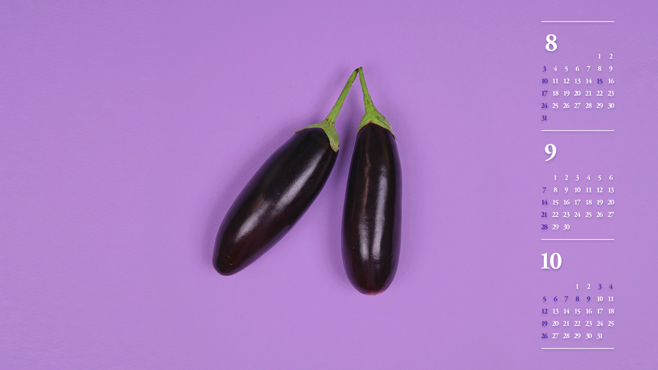 01 가지 두 개 B - 2025년9월 노트북배경화면