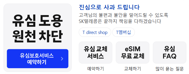 SKT 유심보호서비스