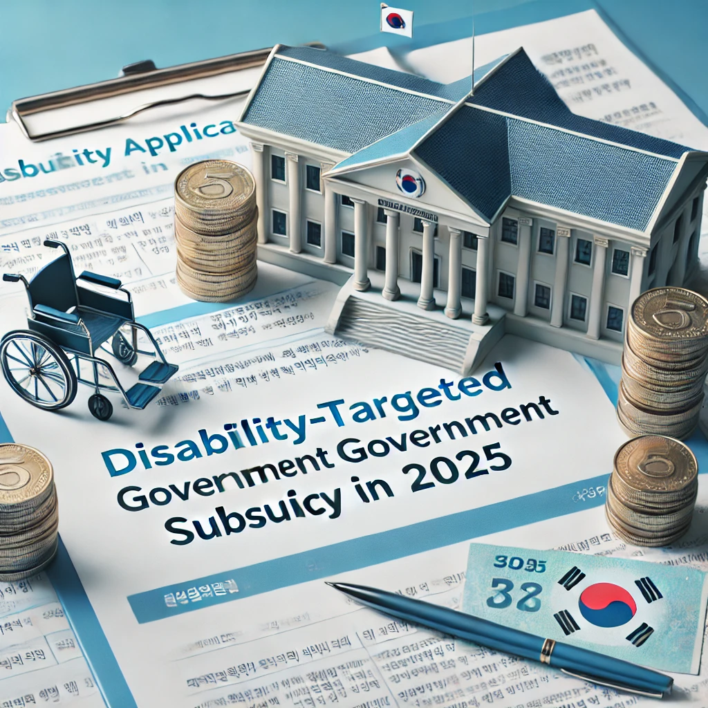 장애인 맞춤형 정부 보조금을 시각적으로 잘 설명한 일러스트