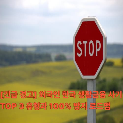 [긴급 경고] 외국인 한국 생활금융 사기 TOP 3 유형과 100% 방지 로드맵