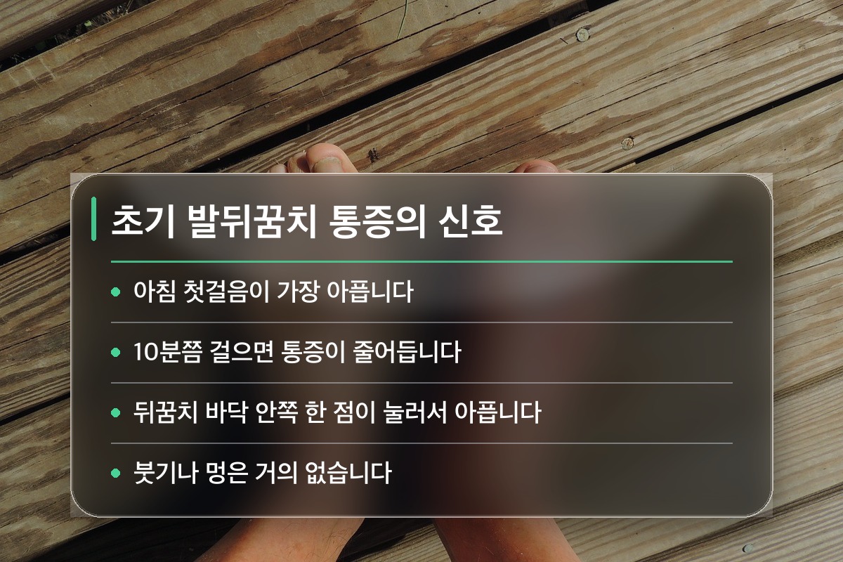 발뒤꿈치 통증 처음 2주, 몸에서는 이런 일이 벌어집니다
