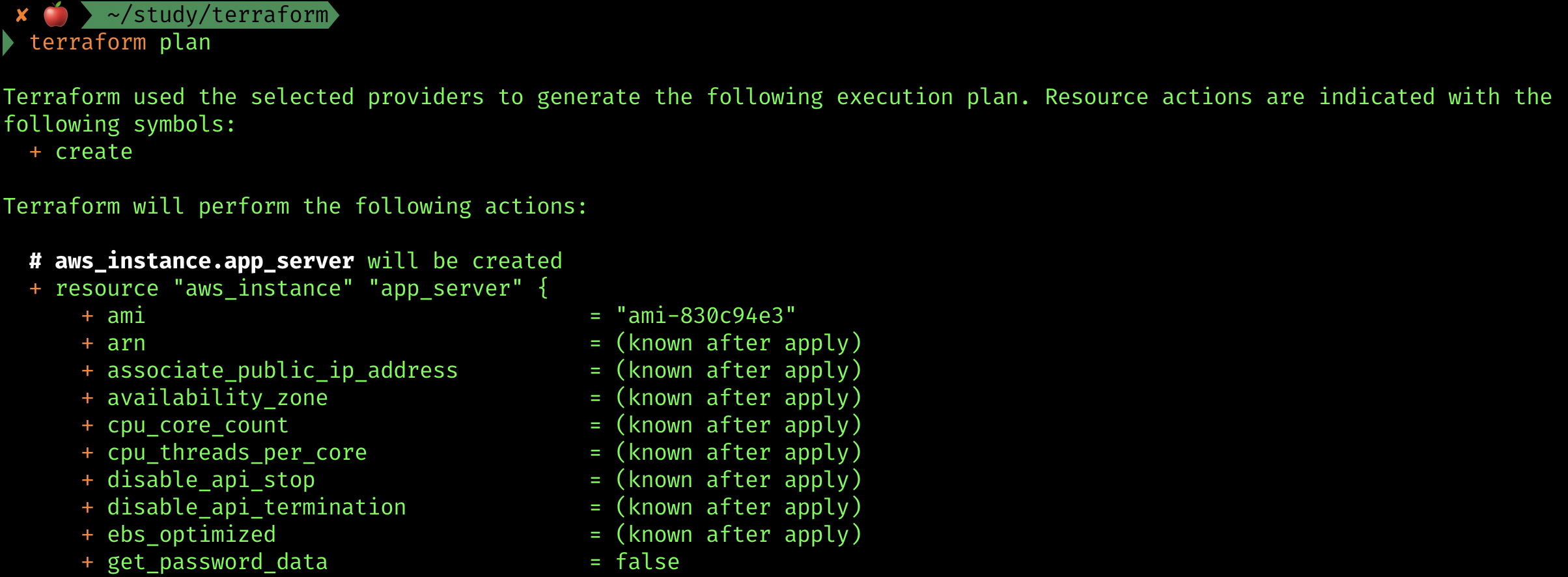 인프라 검사 명령어 입력