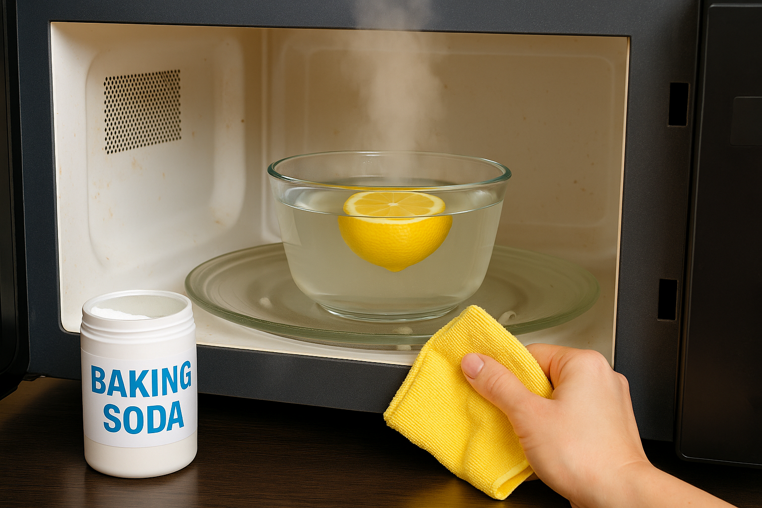 전자레인지 증기청소