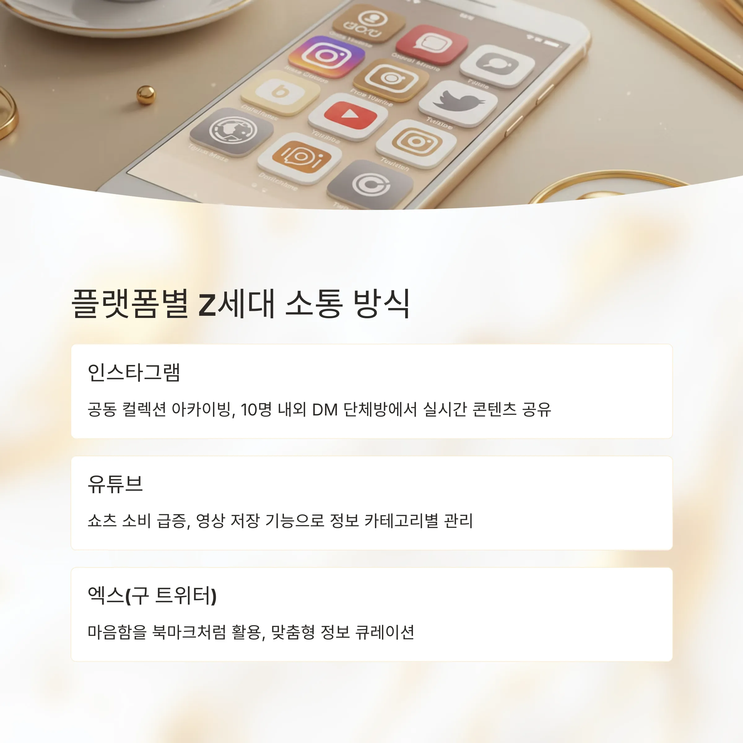 Z세대의 SNS 이용 패턴