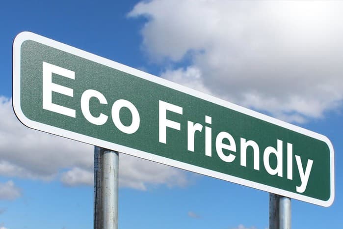 a sign reading Eco Friendly