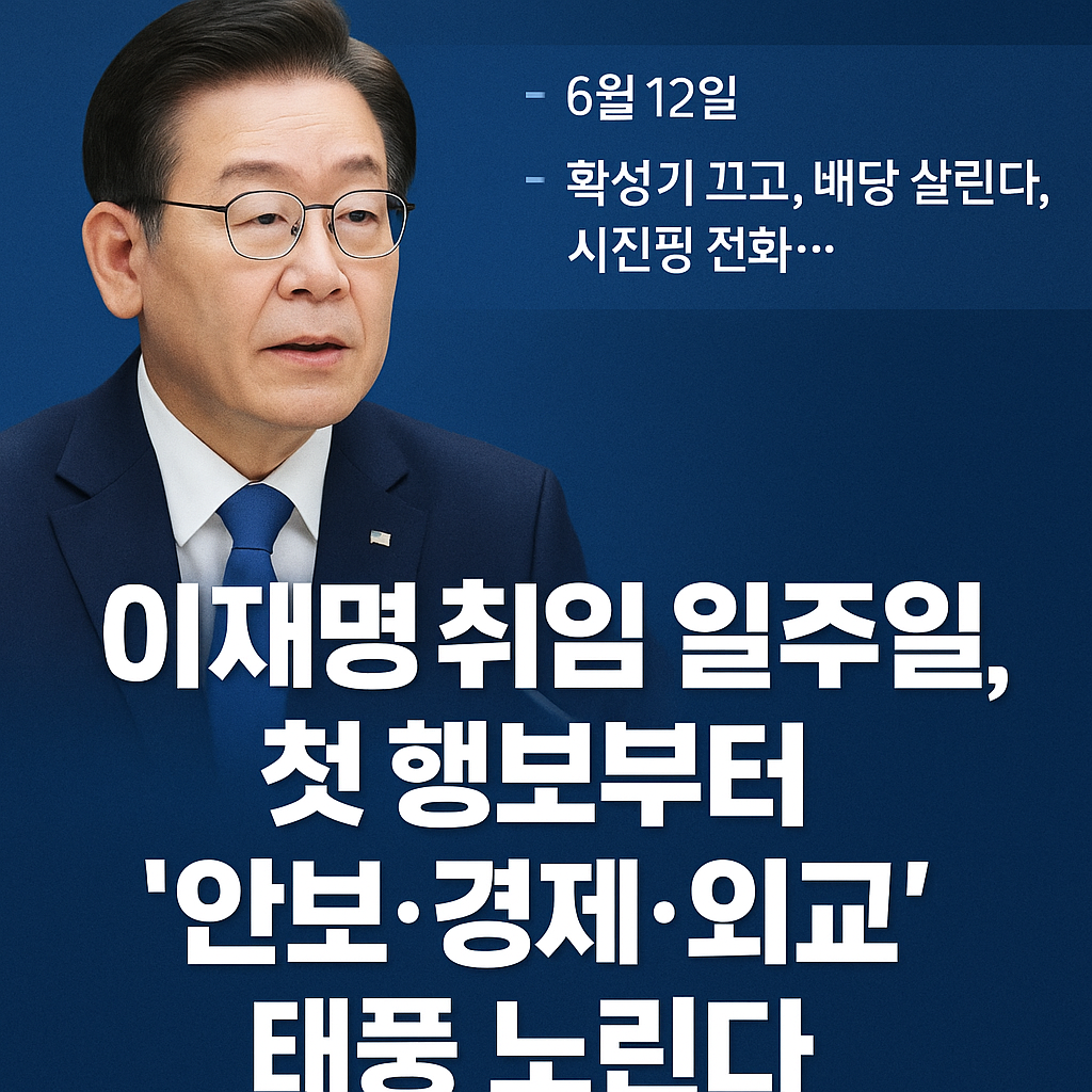 이재명 정부 1주일, 확성기 중단부터 ‘코스피 5,000’까지…정치·경제·외교 승부수는?