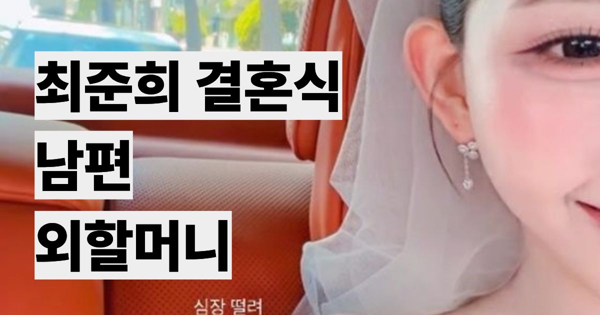 최준희 결혼식 남편 외할머니