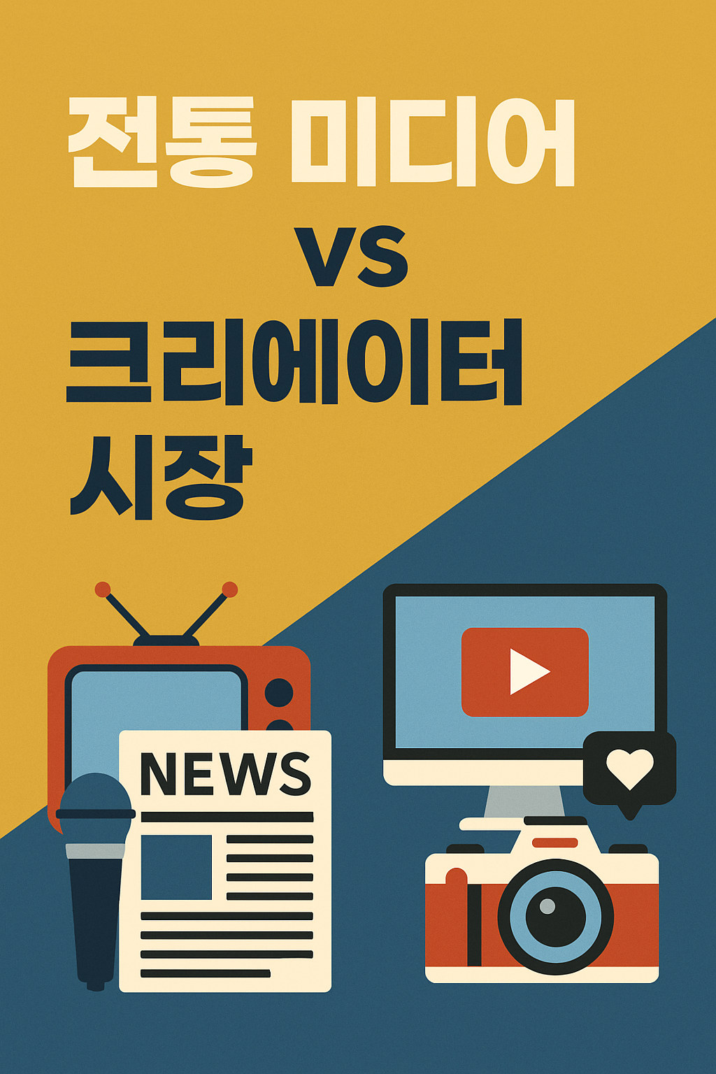 전통 미디어 vs 크리에이터 시장
