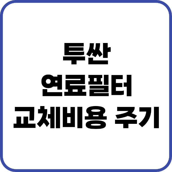 투싼 연료필터