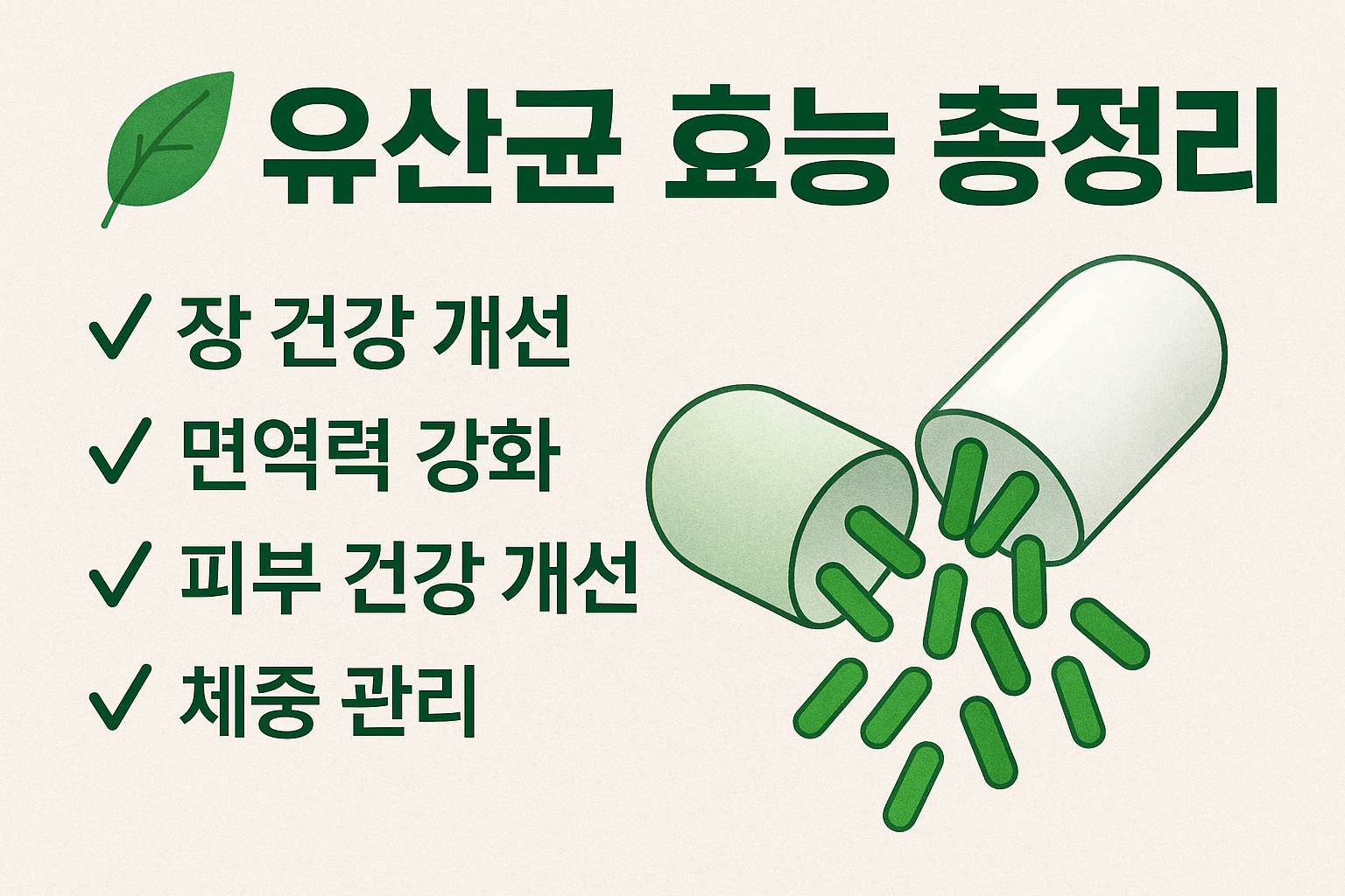 🌿 유산균 효능 총정리｜장 건강부터 면역력까지