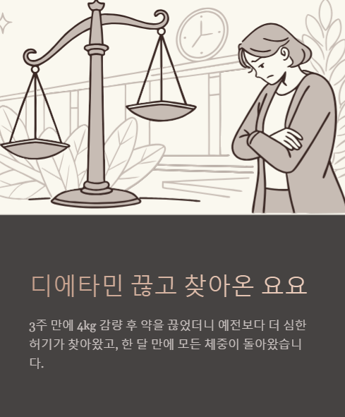 디에타민 끊고 찾아온 요요