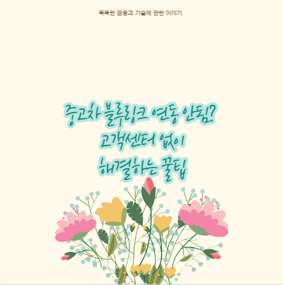 중고차 블루링크 연동 안됨 왜 생기나