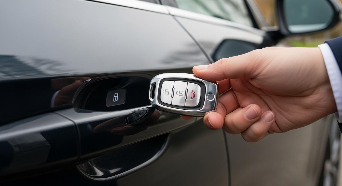 자동차 스마트키 문잠김