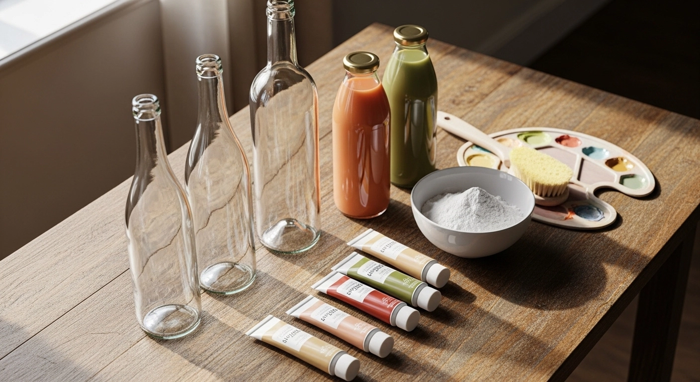 다 먹은 와인병 버리지 마세요! 페인트 하나로 북유럽 감성 꽃병 만드는 법 (feat. 베이킹소다)