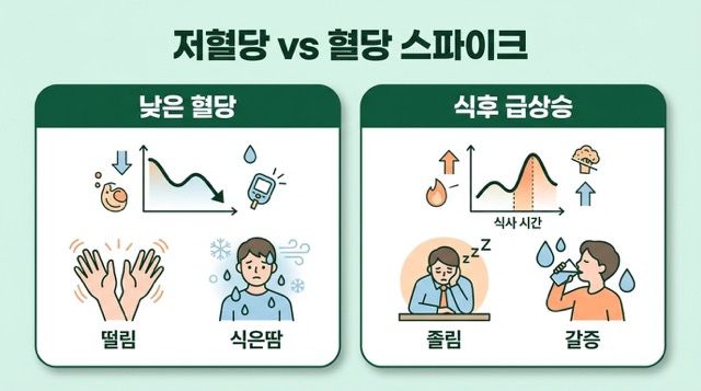 저혈당과 혈당 스파이크 차이