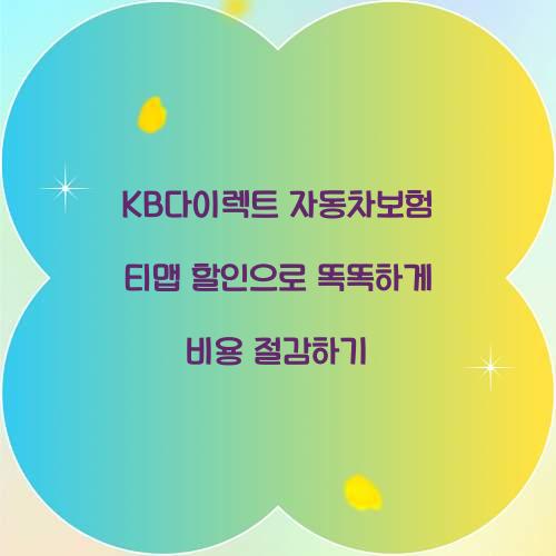 KB다이렉트 자동차보험 티맵 할인