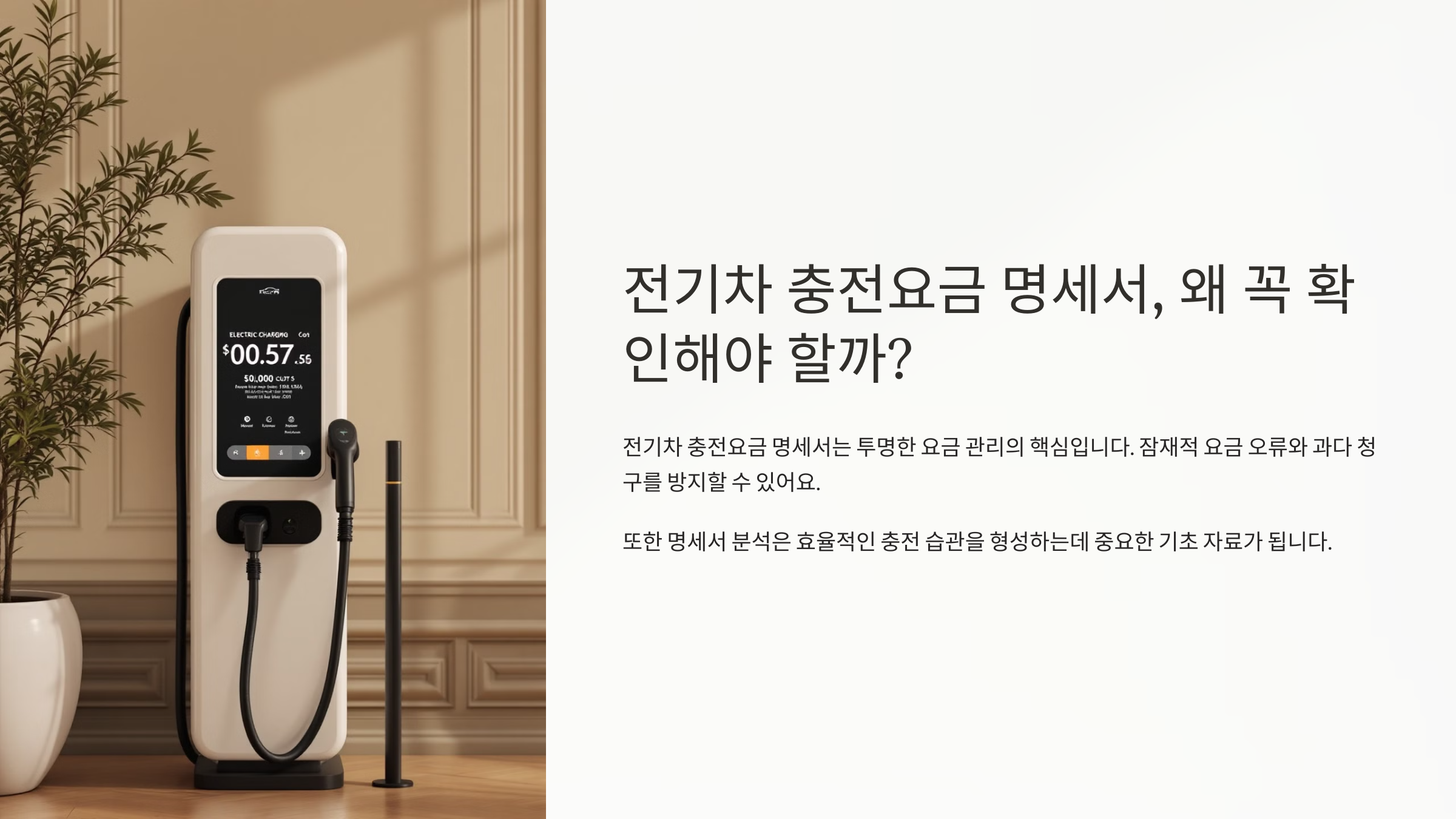 전기차 충전 요금 명세서