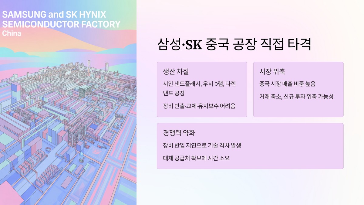삼성·SK에 미치는 직접적 충격과 위험 요인