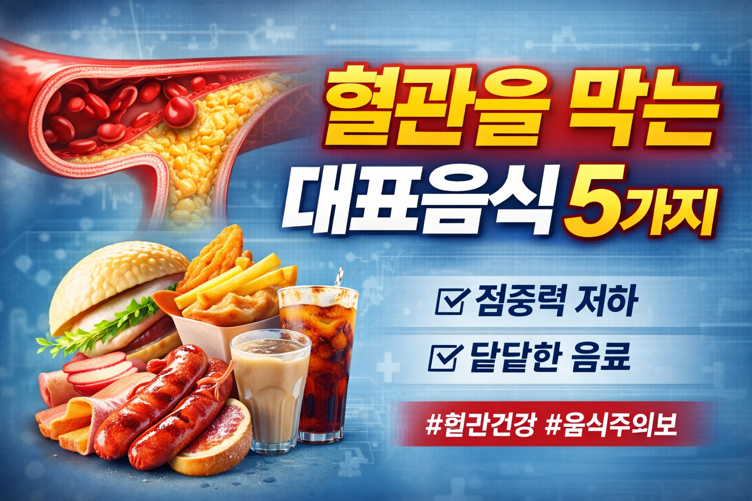 혈관을 막는 대표음식 5가지