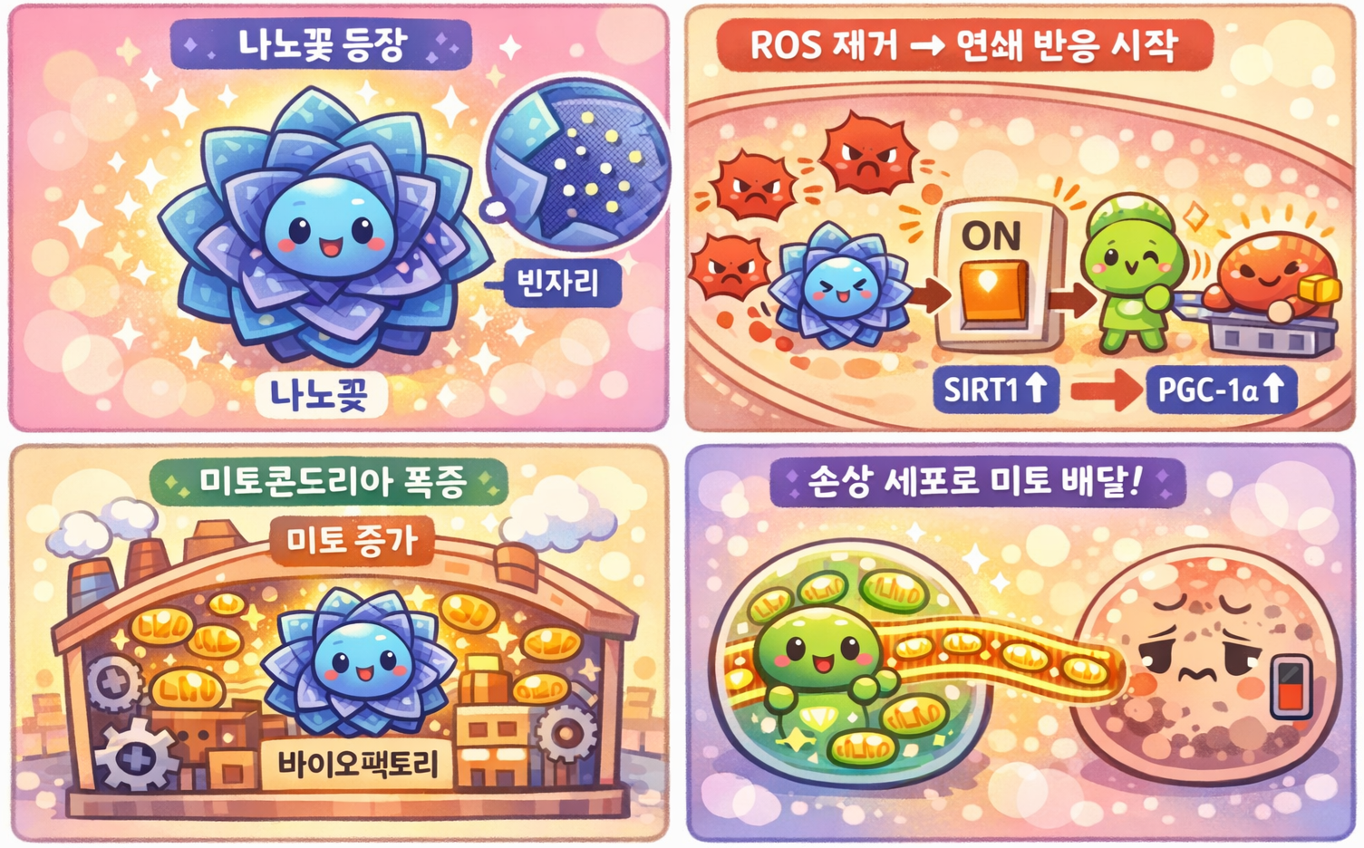 줄기세포에 '나노꽃'을 심으면 노화 세포가 충전된다고?