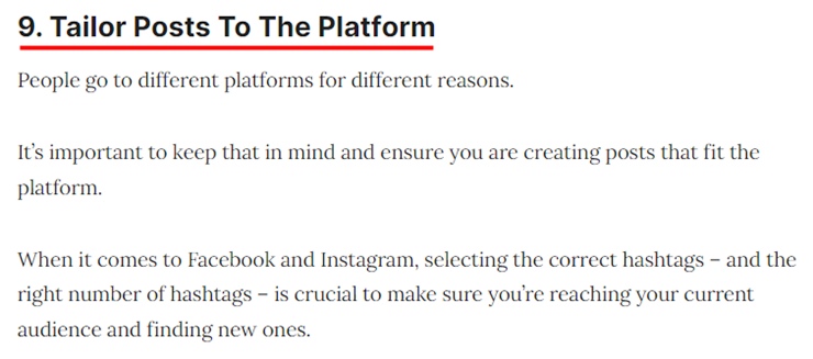 플랫폼에 맞춤 포스팅하라 이미지