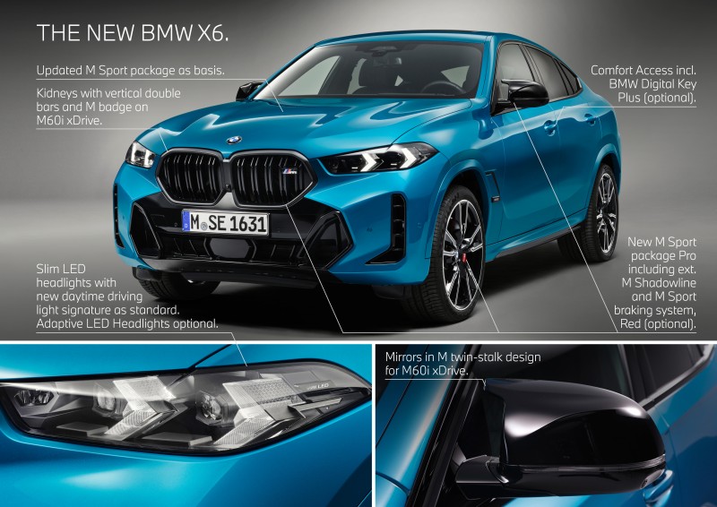 2024 BMW X6 페이스리프트 디자인