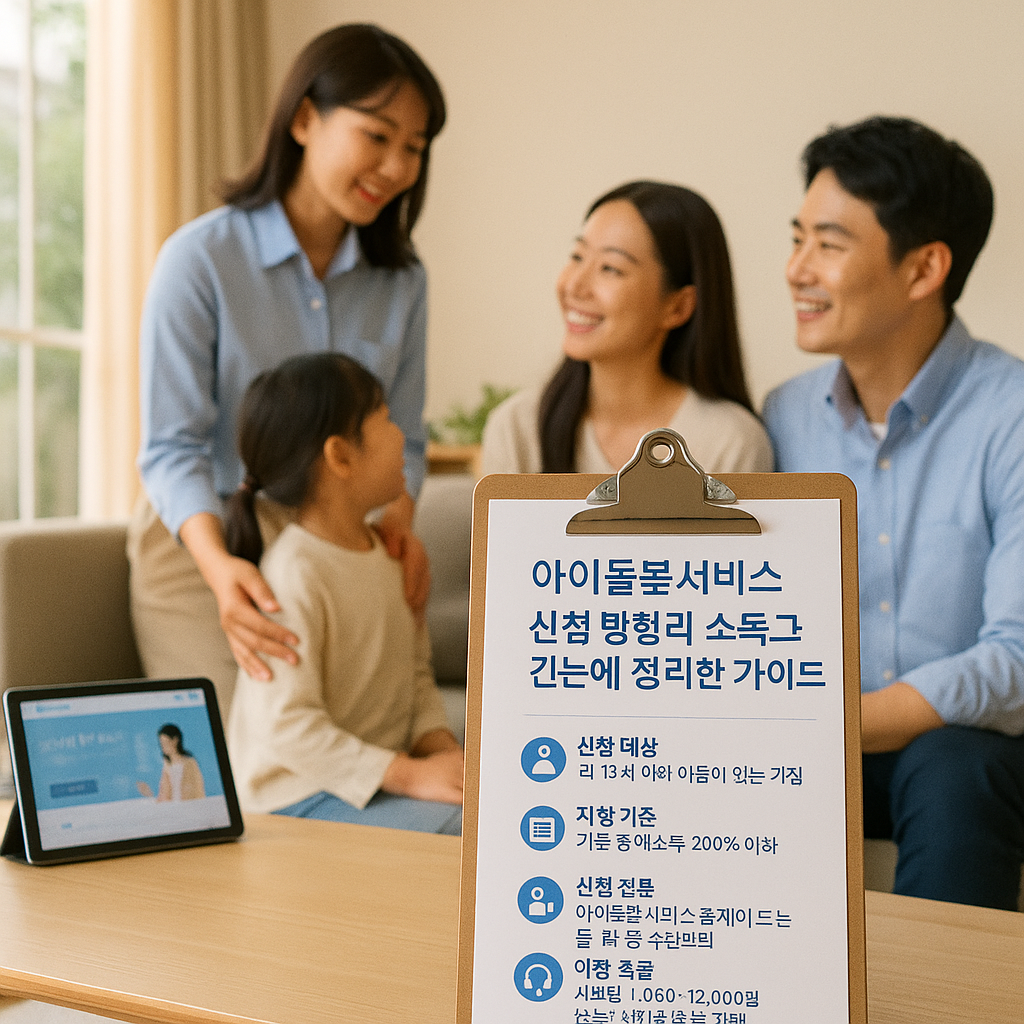 아이돌봄서비스 신청 방법과 소득 기준 한눈에 정리한 가이드