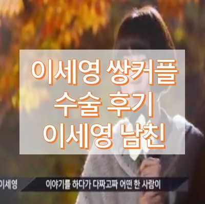 이세영 쌍커풀 수술