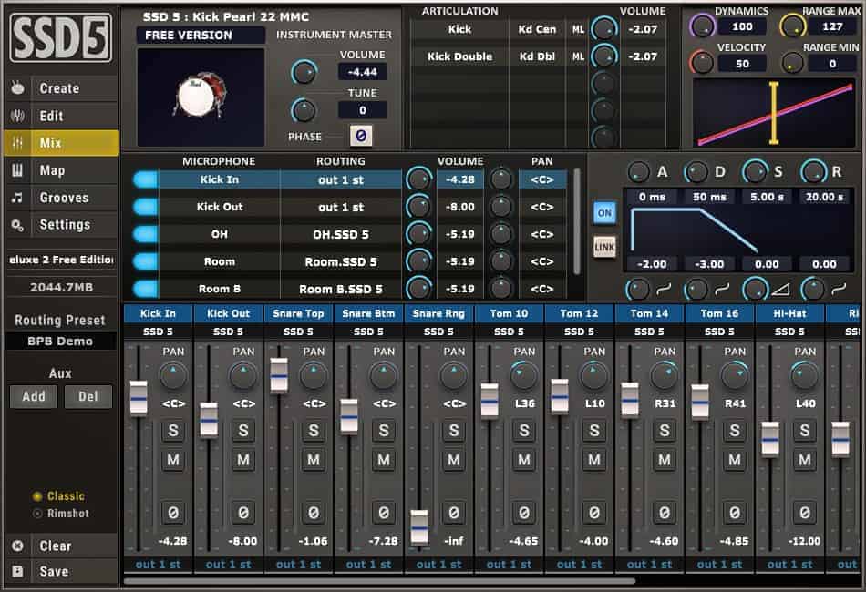 무료 가상악기 VSTi - SSD Free 드럼