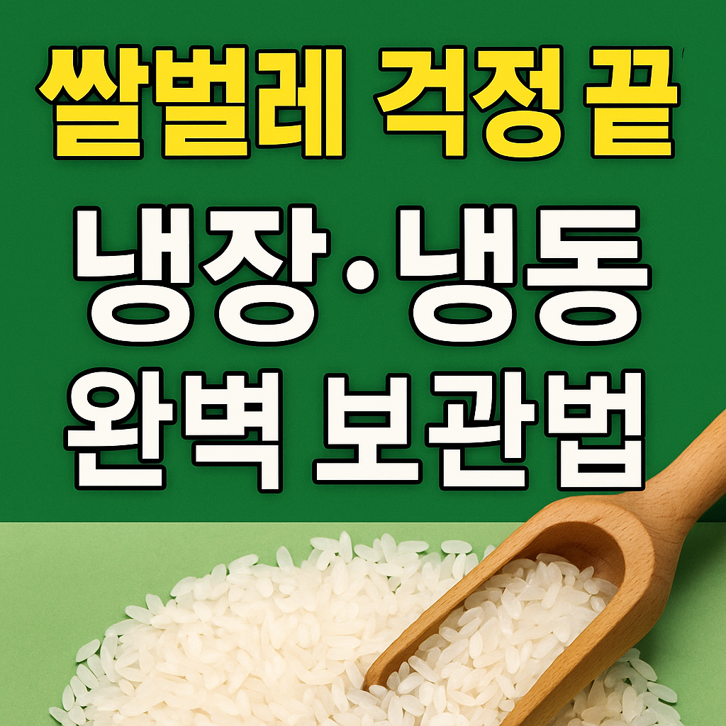 쌀 보관방법 완벽 가이드 &ndash; 벌레 없이 오래 두는 냉장&middot;실온 보관 꿀팁