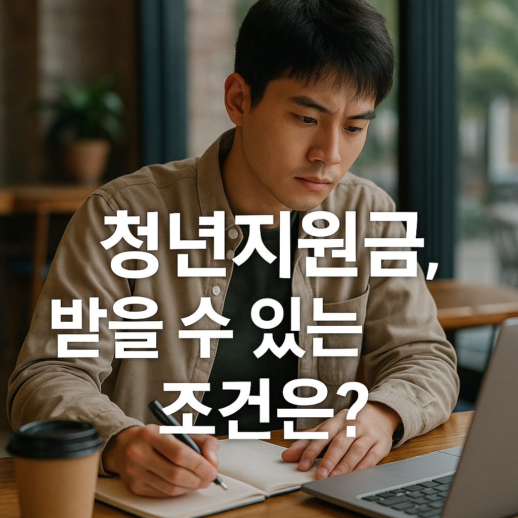 청년 지원금 대상 및 조건