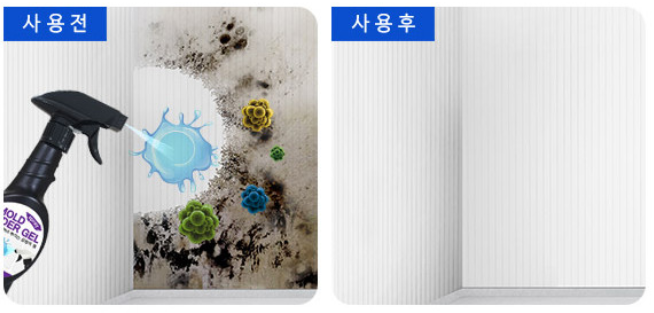 곰팡이 제거제 젤형태 벽지 천장13