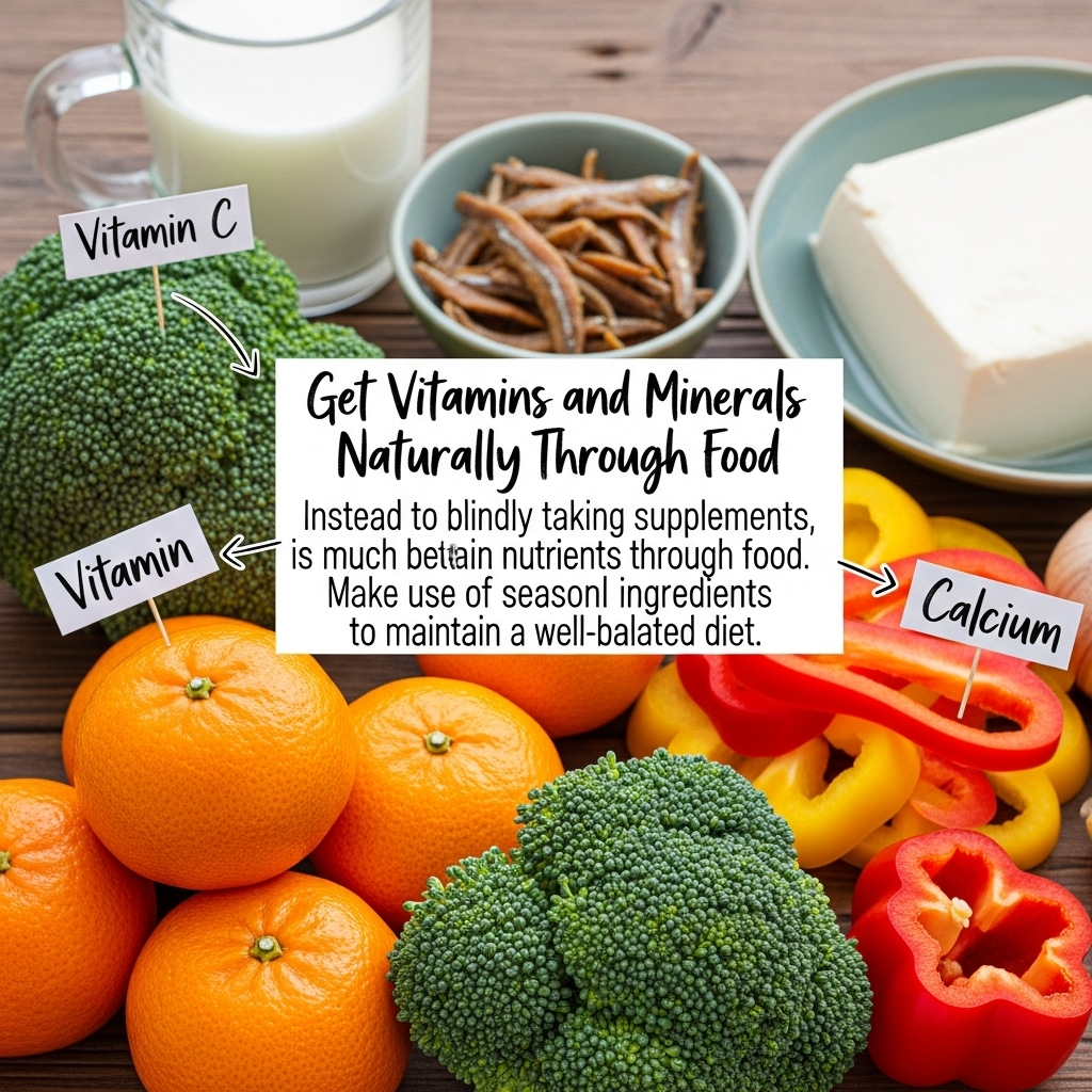 비타민과 미네랄은 음식으로 자연스럽게 섭취하세요