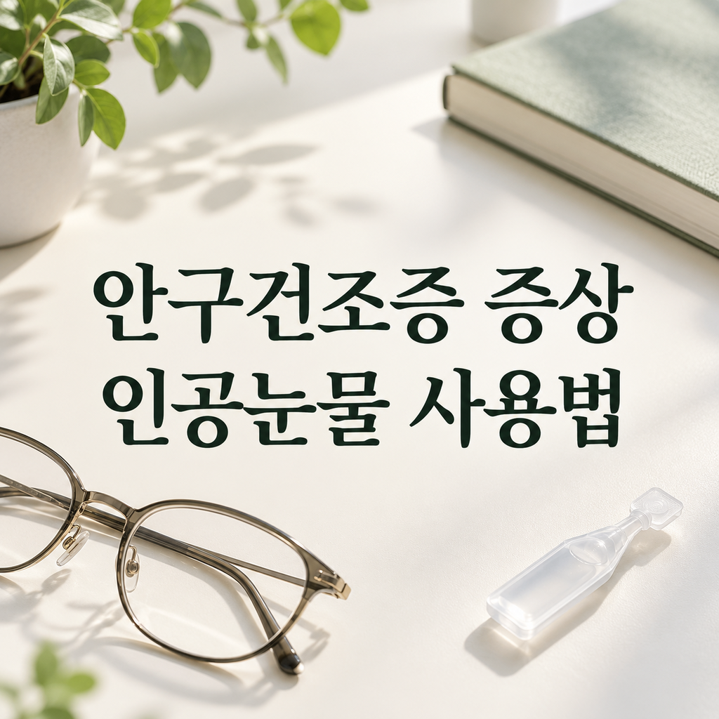 안구건조증 증상과 인공눈물 사용법