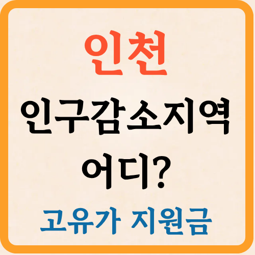 2026 인천 인구감소지역 고유가 피해지원금 얼마나 언제 받나