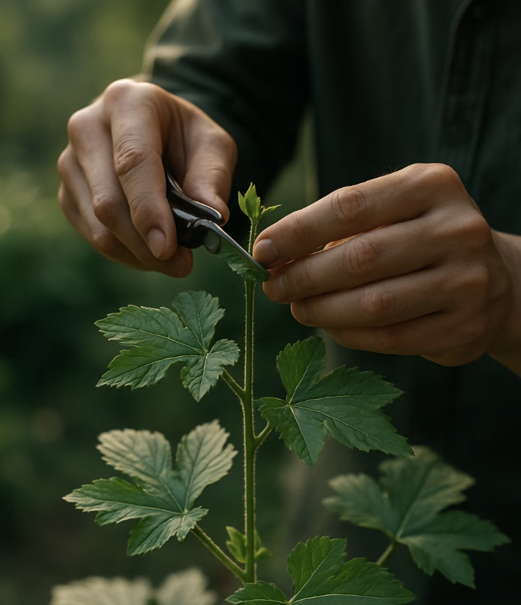웃자람을 막는 작은 용기, 순지르기