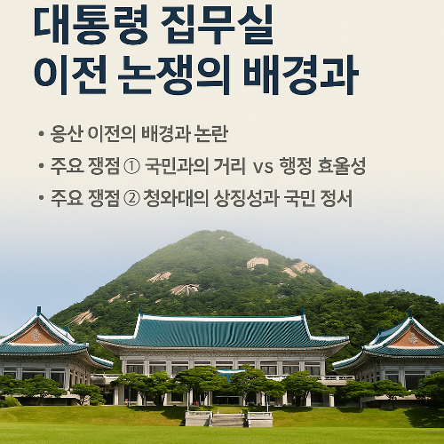 청와대 재이전, 대통령 집무실, 용산 대통령실, 행정 효율성, 정치 상징성