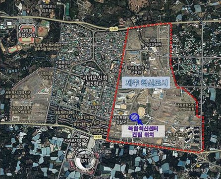 제주혁신도시 인공위성 사진