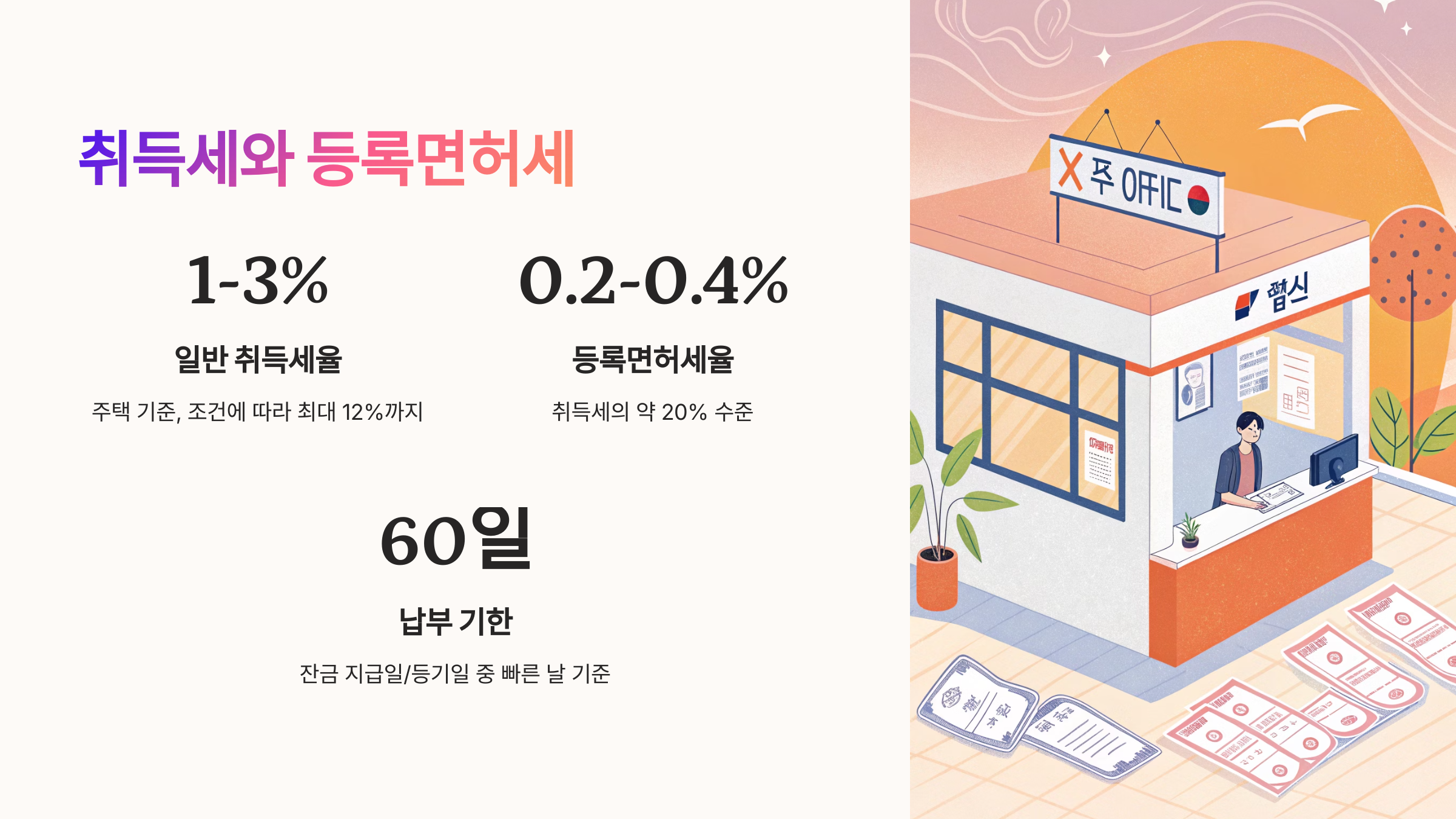 🏠 취득세와 등록면허세 기준