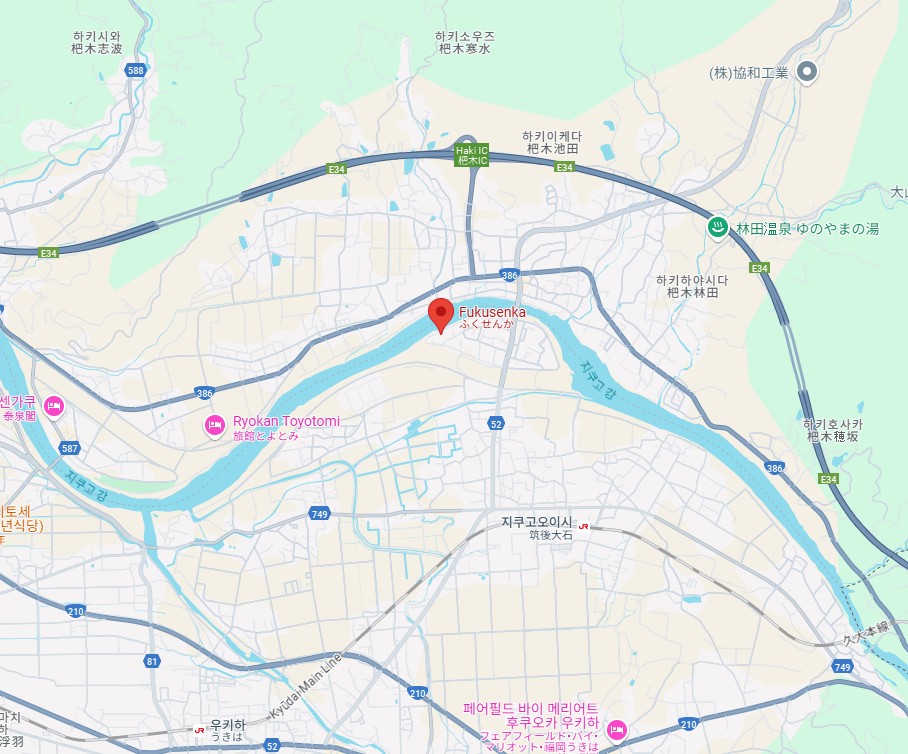 후쿠센카 료칸 지도