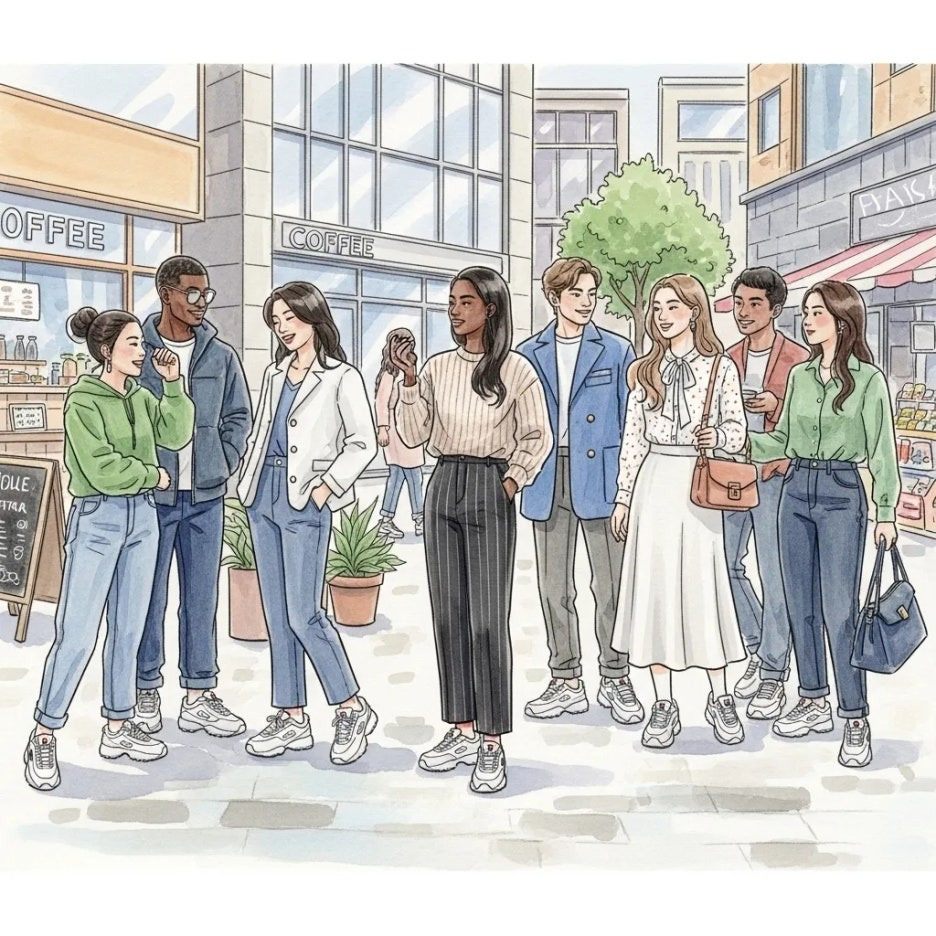 휠라 글리오를 다양한 스타일로 소화하는 사람들