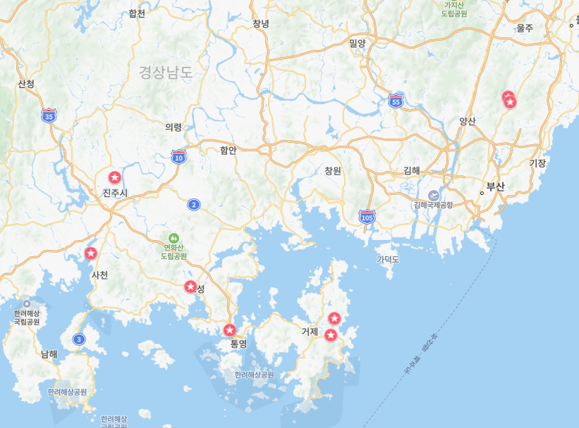 2025년 경상남도 신축 입주 아파트 정리 지도