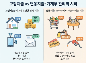 고정지출과 변동지출 차이, 생활비 관리 전에 알아야 할 기본 개념
