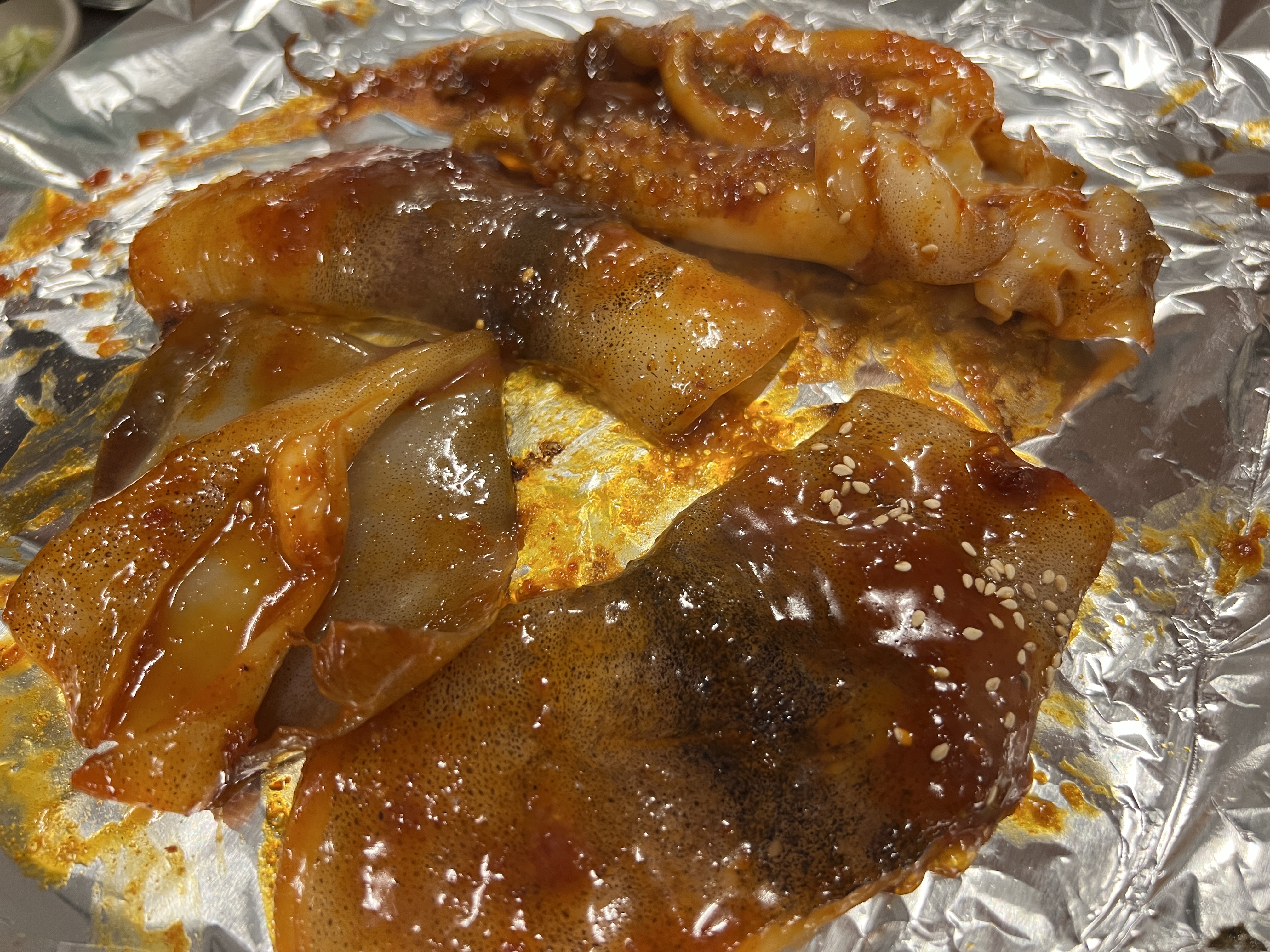 참숯불뭉티기 양념오징어