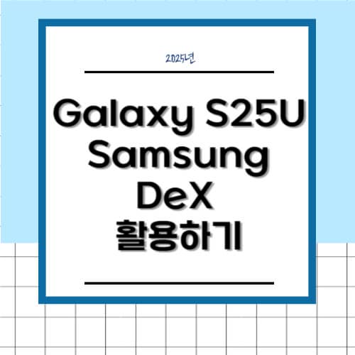 Galaxy S25 Ultra Samsung DeX 활용하기